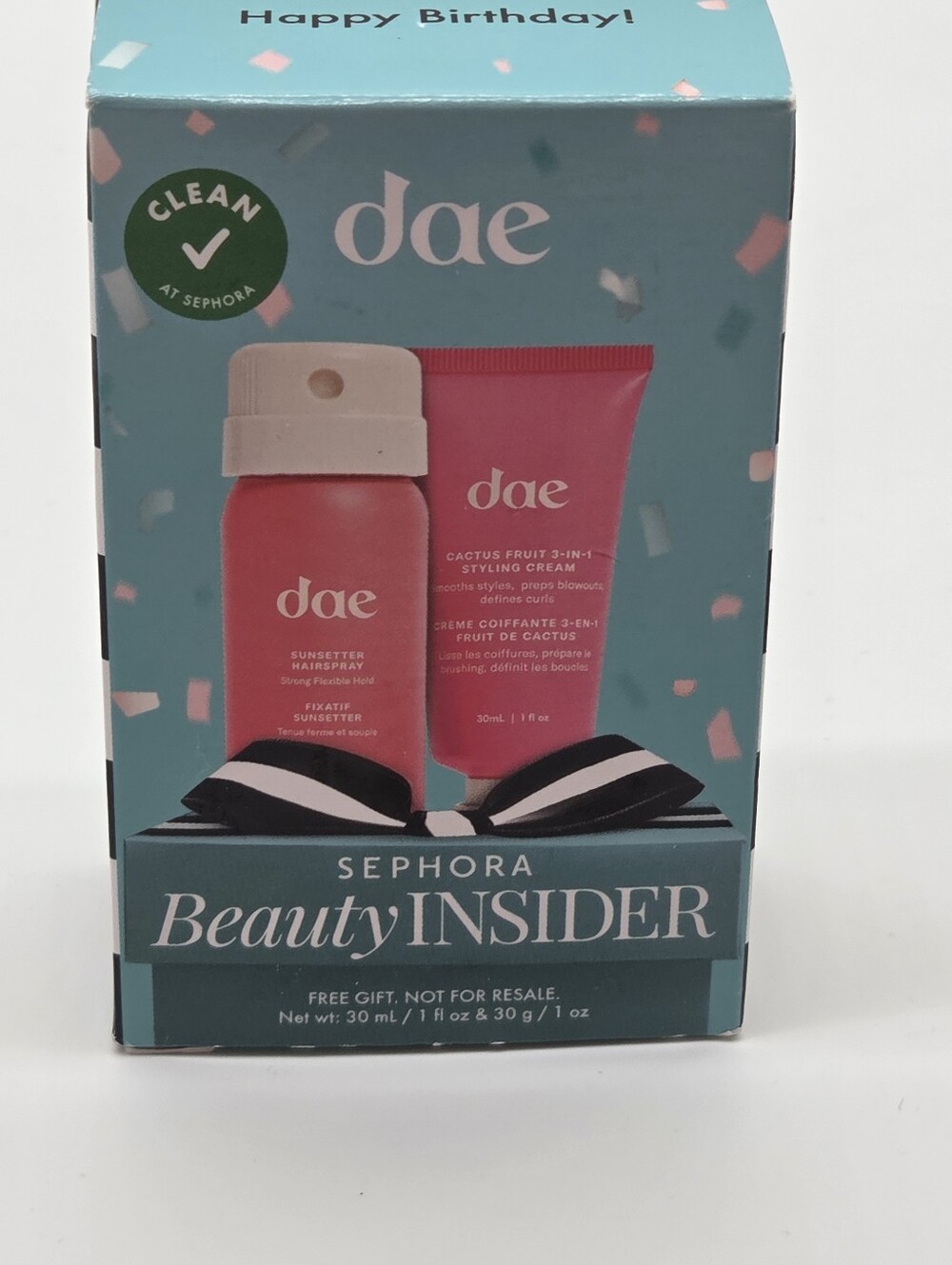 Dae Cactus Fruit 3-in-1 Styling Cream 30ml and Dae Sunsetter Hairspray 1 oz.